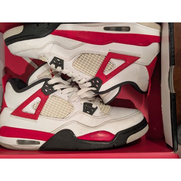 Air Jordan 4 Retro GS – White/Red/Black, Size 7Y, Clean & Boxed - Picture 5 of 10